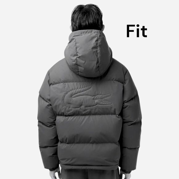 Lacoste Puffer Jacket Mens S Green Quilted Water Repellent *NEEDS REPAIR* BH3522 - Picture 2 of 16